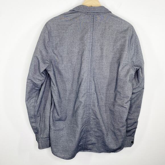 Levi's Blue Grey Button Front Long Sleeve Over Shirt Men's Size Medium M - Picture 2 of 8